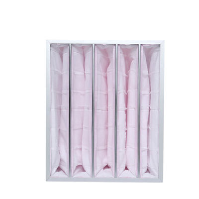 Bingkai tipis F8 2050m3 / h Filter Udara Kamar Bersih / Filter Kantong Udara