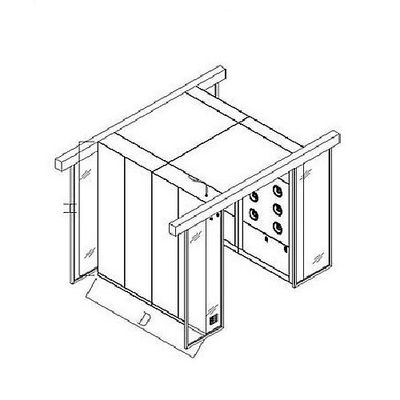 Disesuaikan Empat Orang 120V Cargo Cleanroom Air Shower