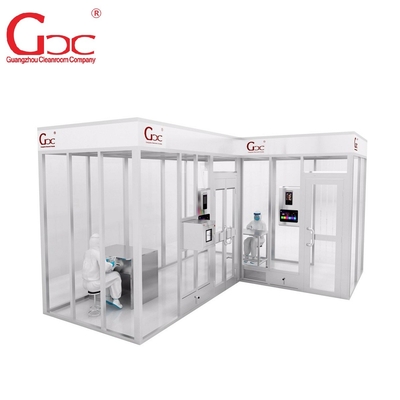 Modular Clean Booth Dengan Frame Stainless Steel Panel Akrilik FFU Dan HEPA Filter Desain Disesuaikan
