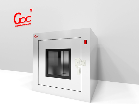 UV Sterilisasi Kotak Pass Baja Rinsing Untuk Transfer Bahan Cleanroom