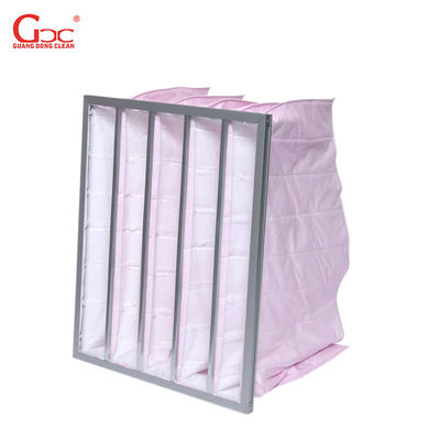 Filter Kantong Fiberglass Efek Sedang 1700m3 / H F6 F7