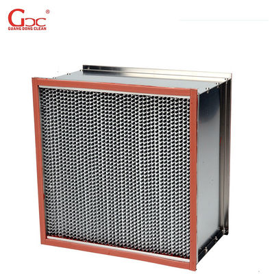 250m3 / H 400degree H14 Filter Hepa Suhu Tinggi Dengan Baffle Plate