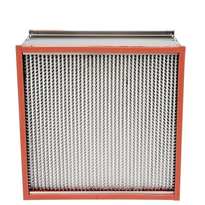 250m3 / H 400degree H14 Filter Hepa Suhu Tinggi Dengan Baffle Plate