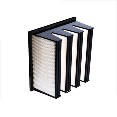 Bingkai Plastik 900m3 / H Filter Udara Cleanroom / 2 Filter Udara V Bank Interval