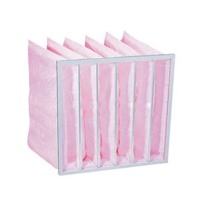 2.65m2 Area Filter Tas Sintetis, EN779 Pocket Bag Air Filter Efisiensi Sedang