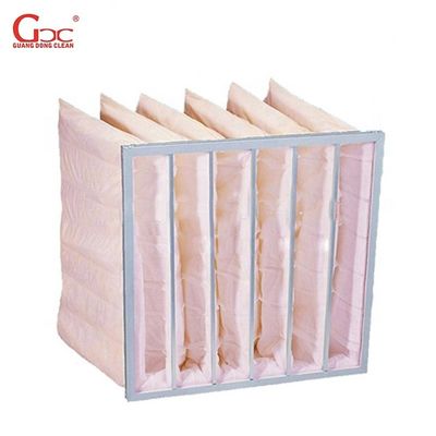 2.65m2 Area Filter Tas Sintetis, EN779 Pocket Bag Air Filter Efisiensi Sedang