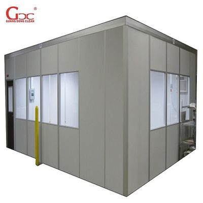 Dinding Panel Magnesium Sandwich Kelas 10000 ISO7 Prefab Cleanroom