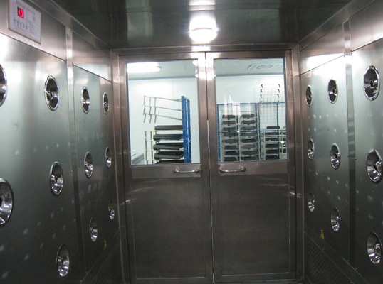 Pancuran Udara Cleanroom Stainless Steel 2800m / jam Portabel