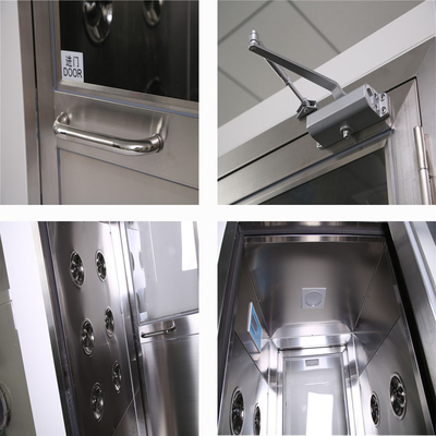 Pancuran Udara Cleanroom Stainless Steel 2800m / jam Portabel