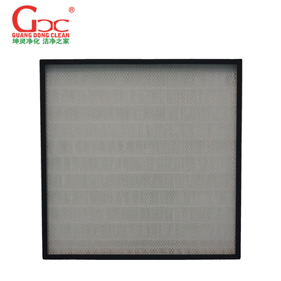 HEPA H14 Cleanroom Air Filter Glass Fiber Bag Dengan Bingkai Aluminium